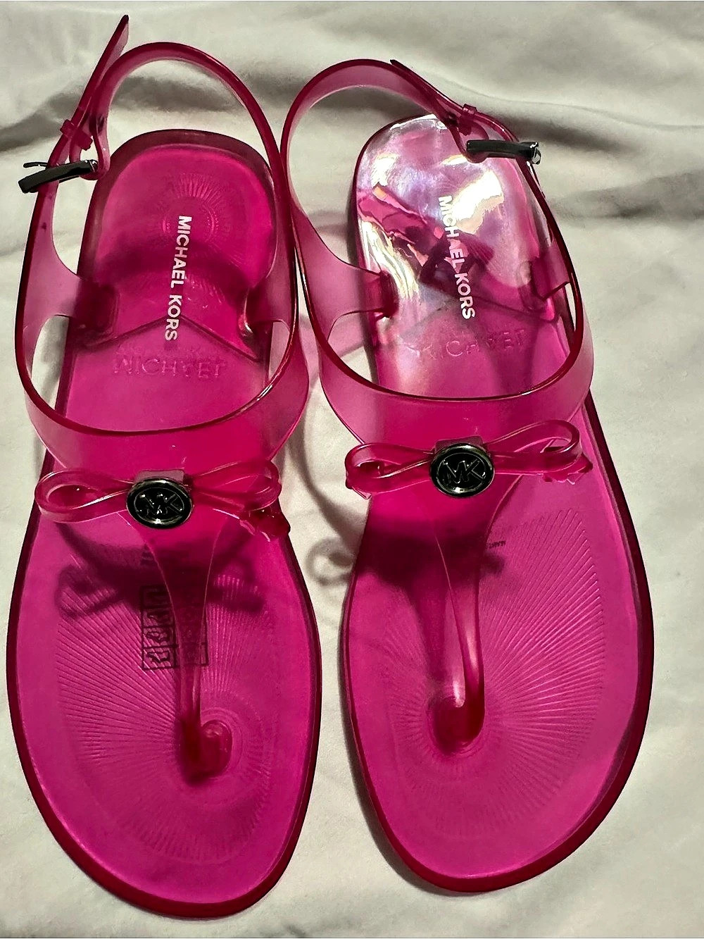Michael Kors Eva Thong Jelly Sandal Pink US 8.0
